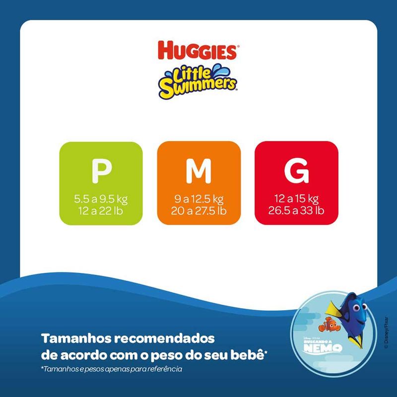FRALDA HUGGIES LITTLE SWIMMERS P 1UN(KIM)-2