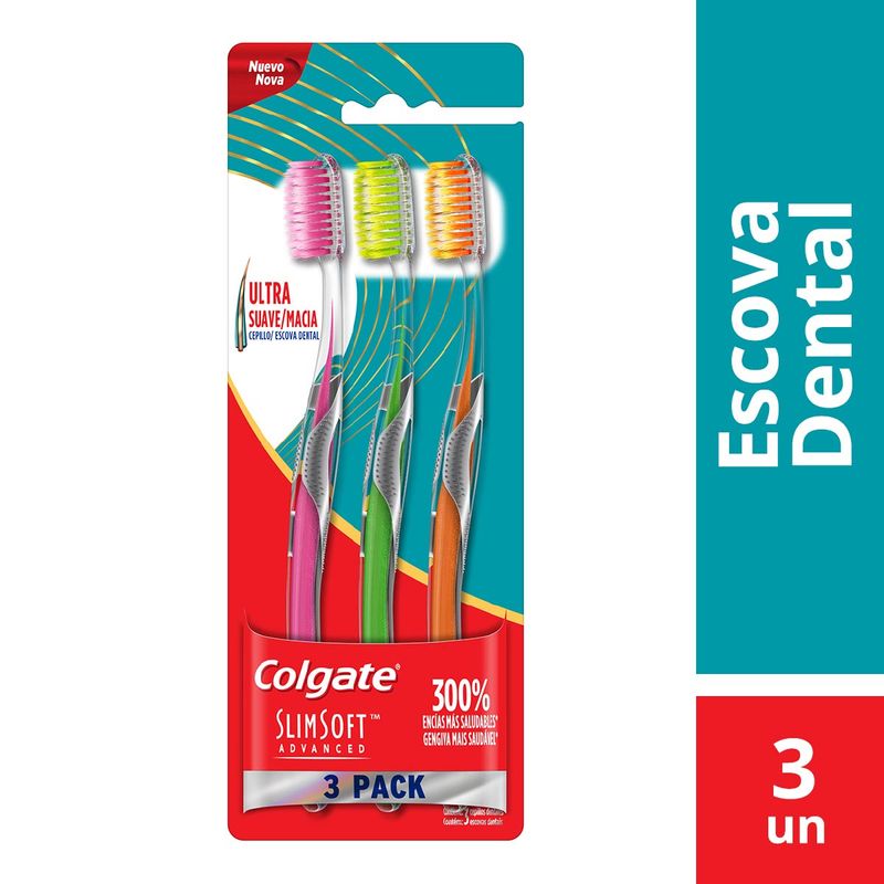 ESCOVA DENTAL COLGATE SLIM SOFT ADVANCED ULTRA MACIA 3UN