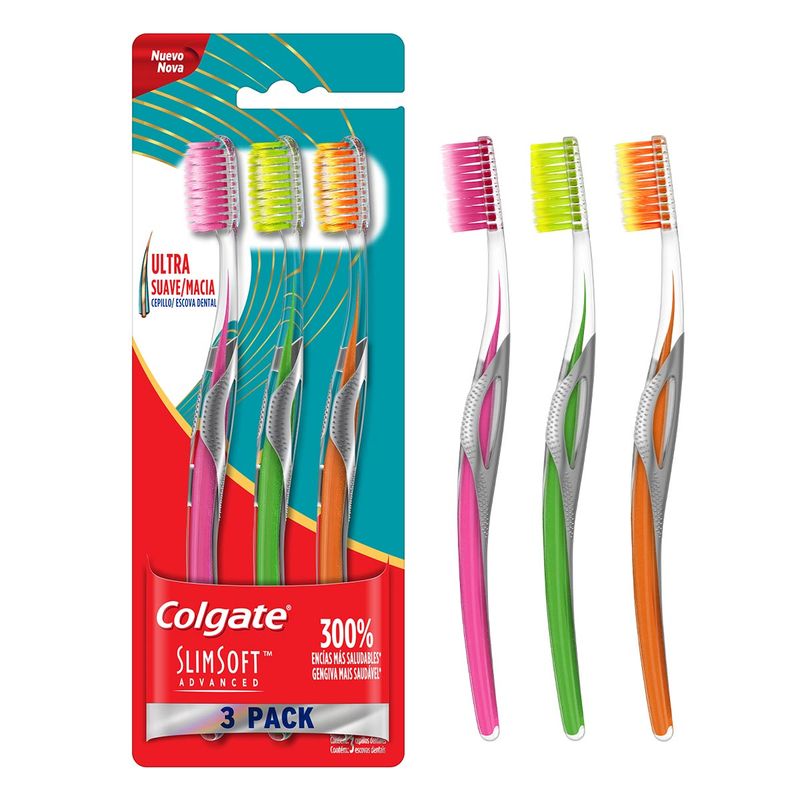ESCOVA DENTAL COLGATE SLIM SOFT ADVANCED ULTRA MACIA 3UN