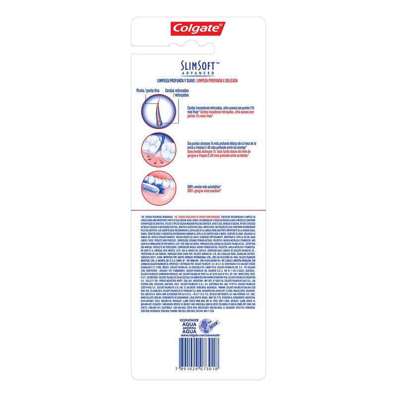 ESCOVA DENTAL COLGATE SLIM SOFT ADVANCED ULTRA MACIA 3UN