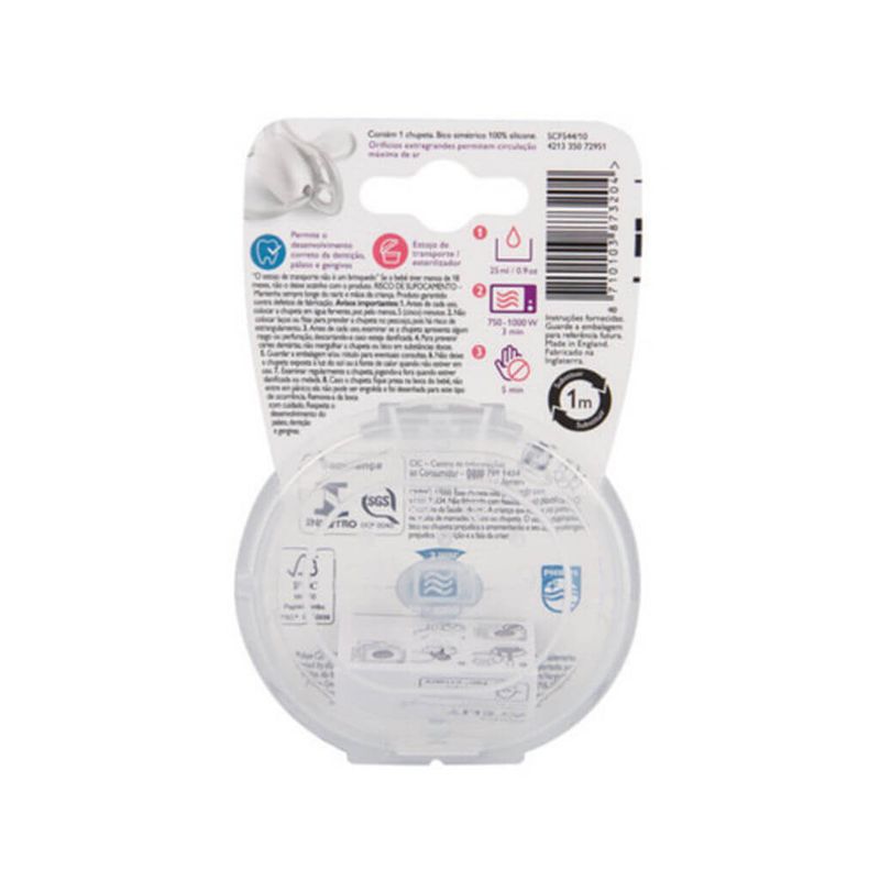 CHUPETA PHILIPS AVENT ULTRA AIR 0-6M AZUL DINO 1UN