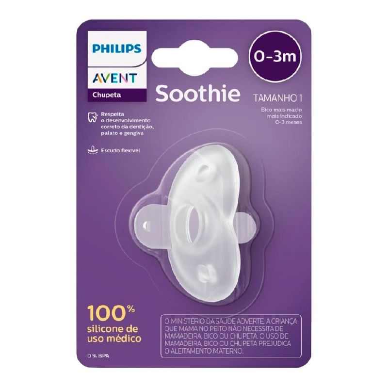 CHUPETA PHILIPS AVENT SOOTHIE 0-3M NEUTRA 1UN