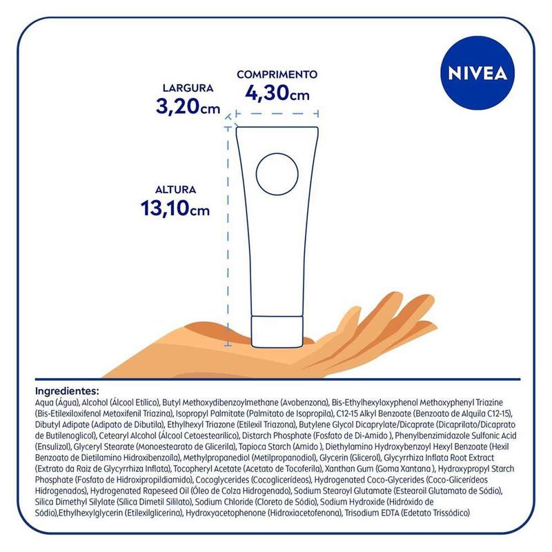 NIVEA SUN BEAUTY EXPERT PROTETOR SOLAR FACIAL PELE SENSIVEL