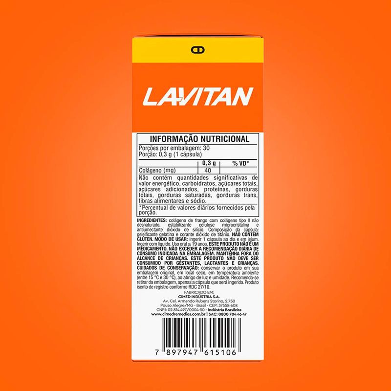 LAVITAN COLAGENO TIPO II 30CAP