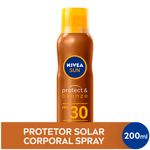 NIVEA PROTETOR SOLAR AEROSOL PROTECT E BRONZE FPS30 200ML