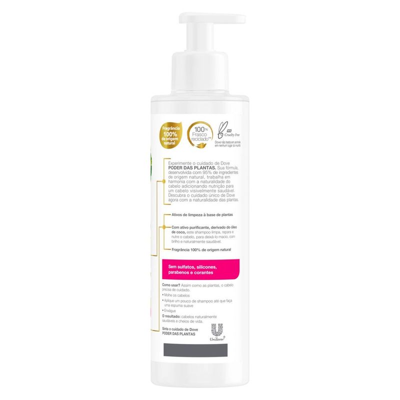 SHAMPOO DOVE PODER DAS PLANTAS NUTRIÇAO+GERANIO 300ML