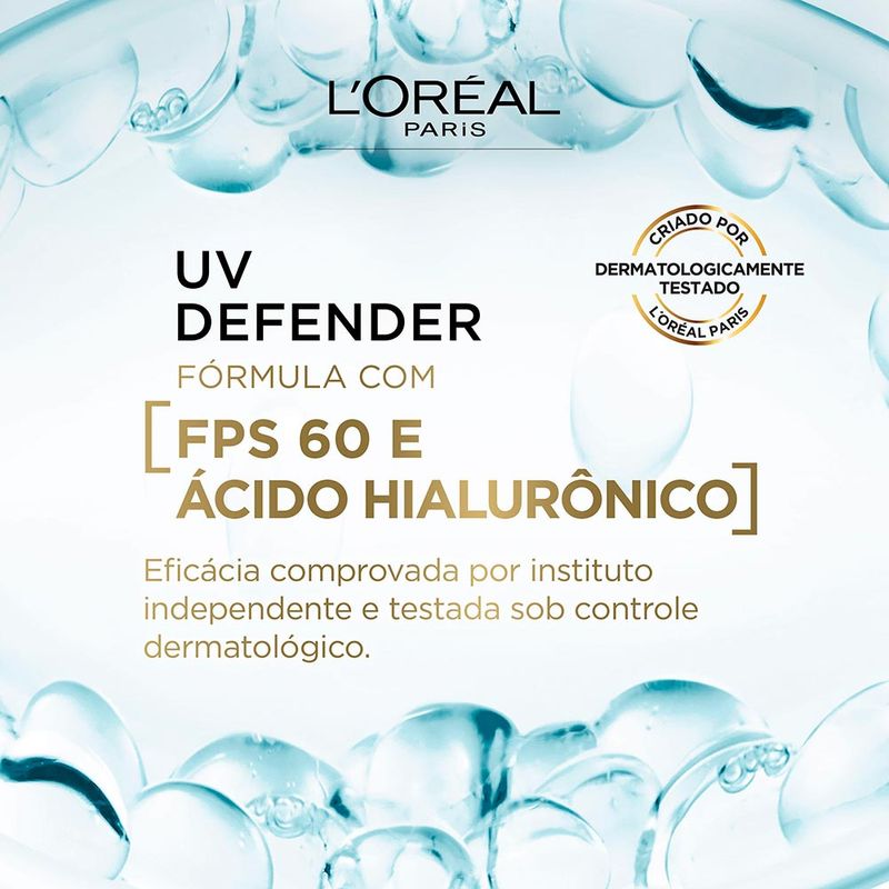 PROTETOR SOLAR FACIAL LOREAL ANTIOLEOSIDADE UV DEFENDER FPS6