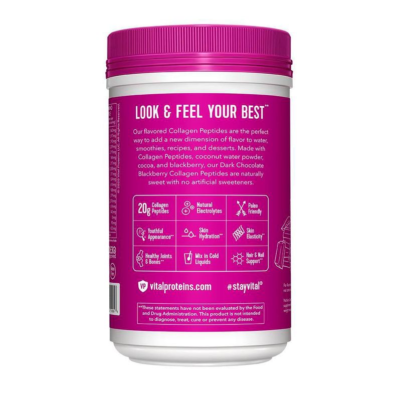 VITAL PROTEINS COLLAGENS PEPTIDES DARK CHOCOLATE E BACKBERRY
