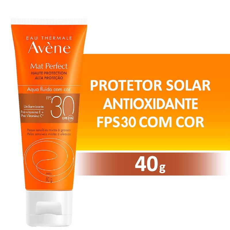 AVENE PROTETOR SOLAR MAT PERFECT FPS30 COM COR 40G