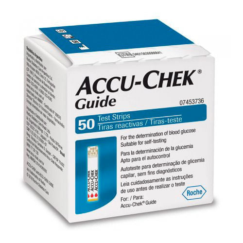 ACCU CHEK GUIDE 50TIRAS