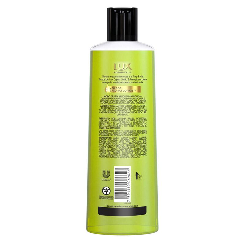 SABONETE LIQUIDO BOTANICALS CAPIM LIMAO E FRANDIPANI 250ML