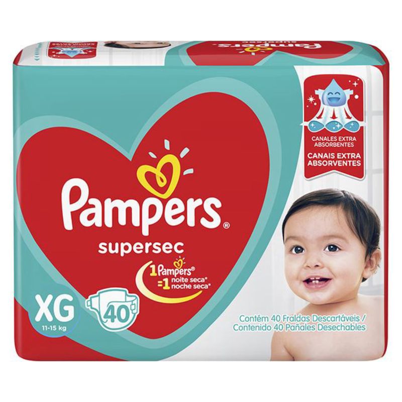 FRALDA PAMPERS SUPERSEC XG 40UN