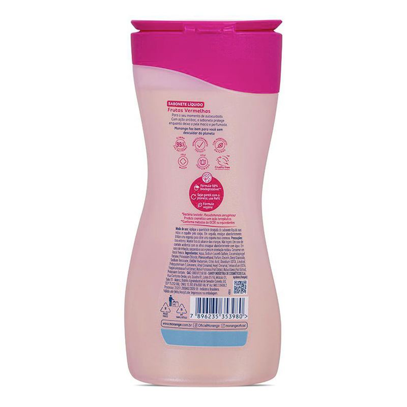 SABONETE LIQUIDO MONANGE FRUTAS 240ML