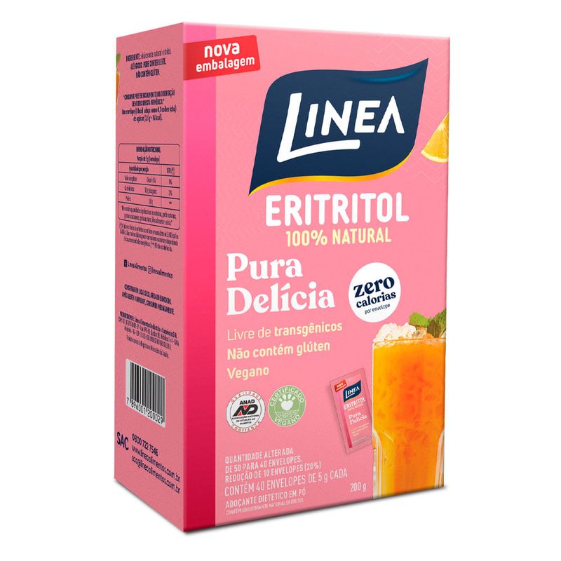 ADOÇANTE LINEA ERITRITOL 100% 50ENVELOPES