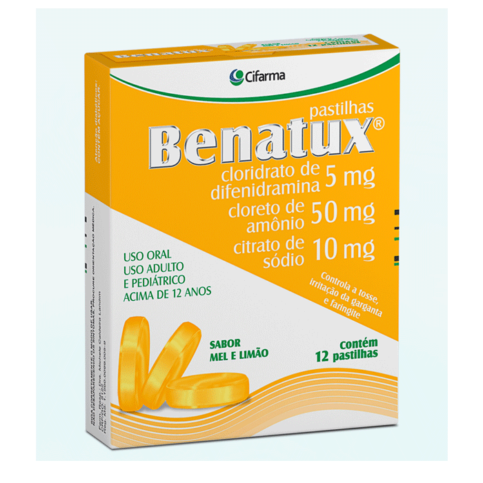 BENATUX MEL E LIMÃO PASTILHA 12UN