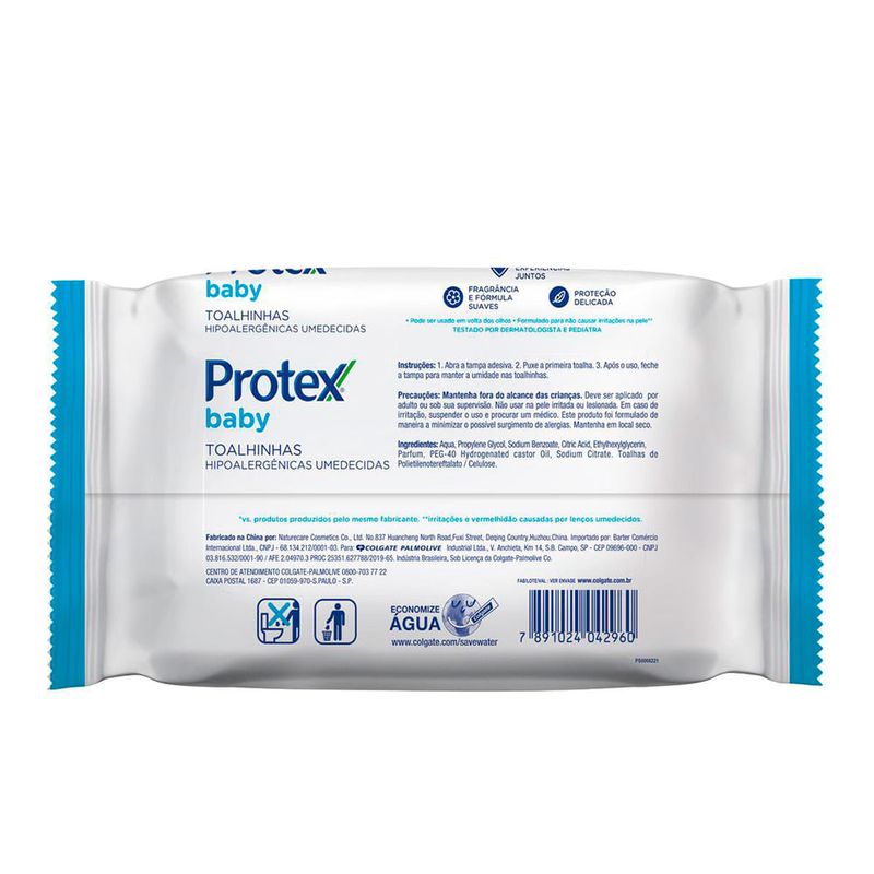 LENÇO UMEDECIDO PROTEX BABY 48 UNIDADES