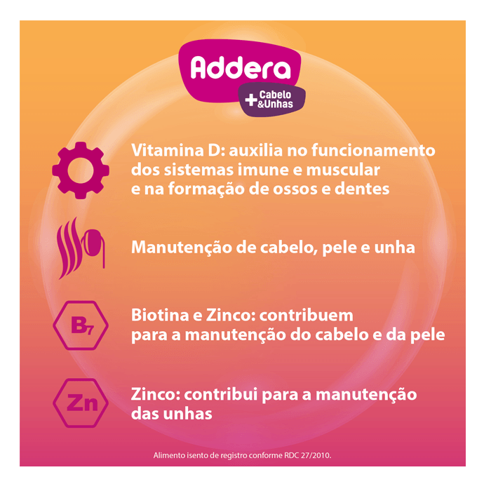 ADDERA CABELOS E UNHAS 30CPR