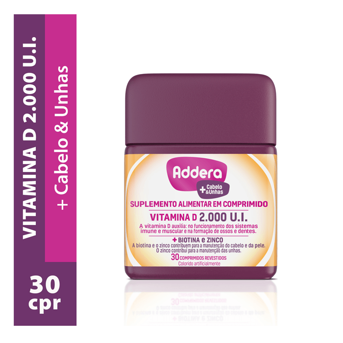 ADDERA CABELOS E UNHAS 30CPR