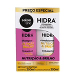 KIT SALON LINE SHAMPOO CONDICIONADOR HIDRA CERAMIDA 300ML