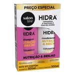 KIT SALON LINE SHAMPOO CONDICIONADOR HIDRA CERAMIDA 300ML