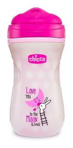 COPO CHICCO BRILHA NO ESCURO ROSA 14MESES+