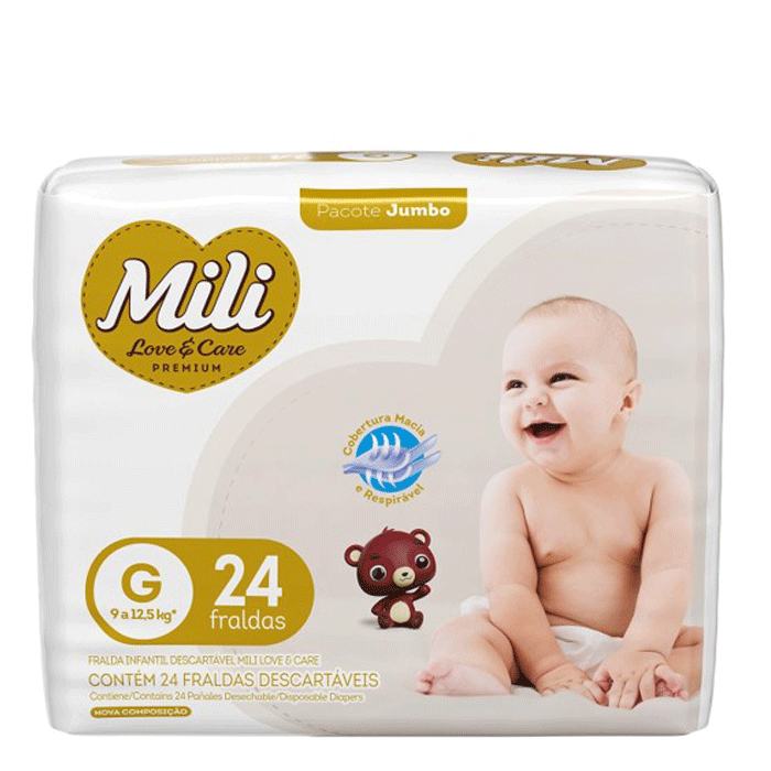 FRALDA INFANTIL MILI LOVECARE G 24UN