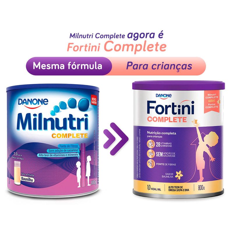 FORTINI COMPLETE SABOR BAUNILHA 800G