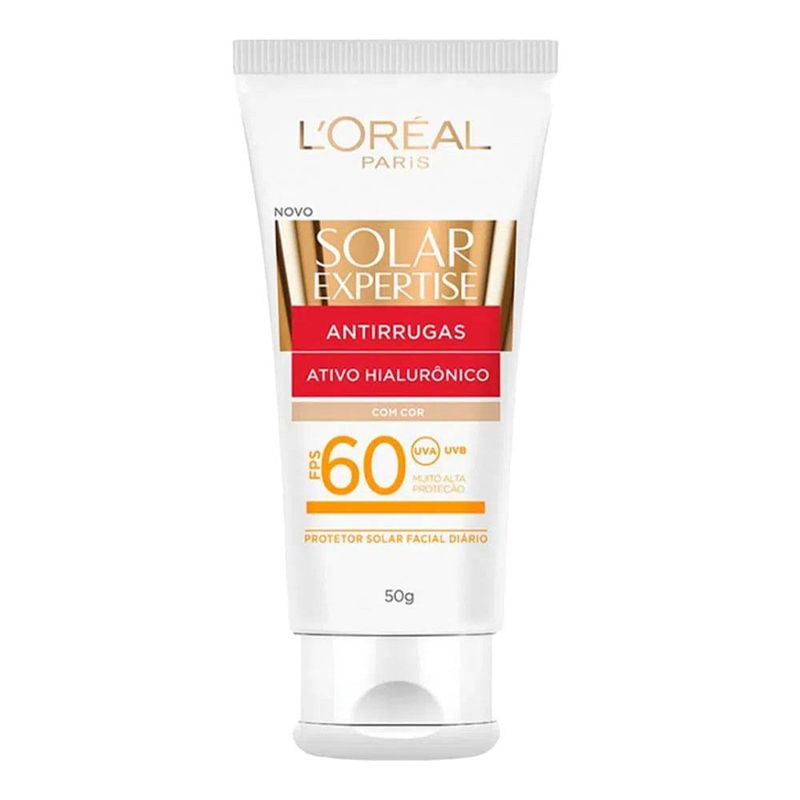 LOREAL EXPERTISE PROTETOR SOLAR ANTIRRUGAS COM COR FPS60 50M