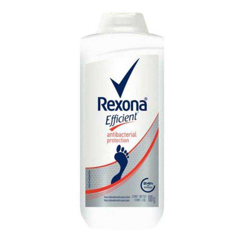 TALCO REXONA EFFICIENT ANTIBACTERIAL PARA PES 100G