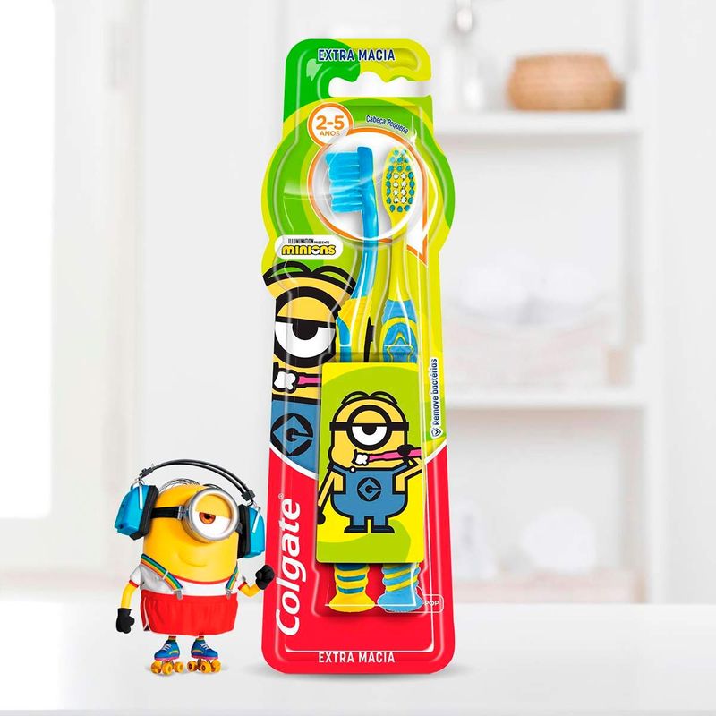 ESCOVA DENTAL COLGATE SMILES MINIONS 2 A 5ANOS EXTRA MACIA 2