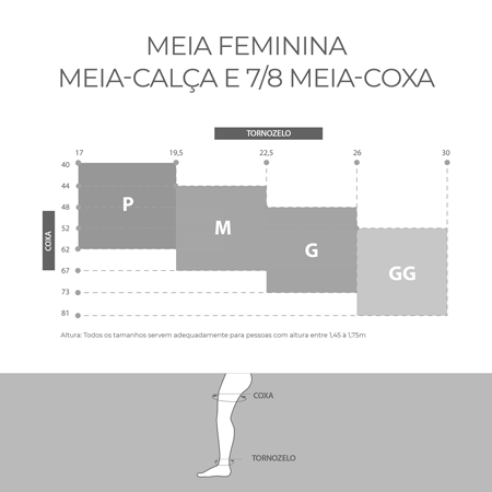 MEIA CALÇA ATTIVA MED COMPRESSAO FEM PONTEIRA ABERTA P NAT