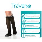 MEIA DE VIAGEM SIGVARIS TRAVENO UNISSEX PANTURRILHA P PRETA