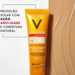 VICHY IDEAL SOLEIL PROTETOR SOLAR TOQUE SECO ANTI IDADE COM
