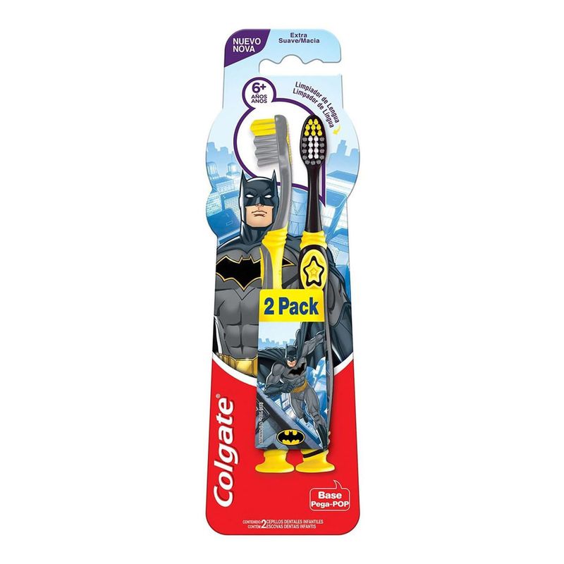ESCOVA DENTAL INFANTIL COLGATE SMILES LIGA DA JUSTIÇA EXTRA
