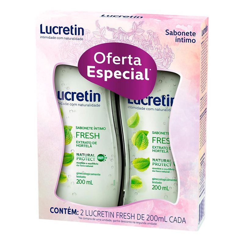 LUCRETIN SABONETE LIQUIDO INTIMO FRESH 200ML 2UN