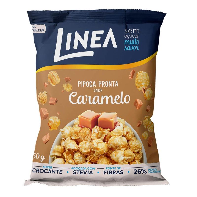 PIPOCA PRONTA LINEA SABOR CARAMELO ZERO AÇUCAR 50G