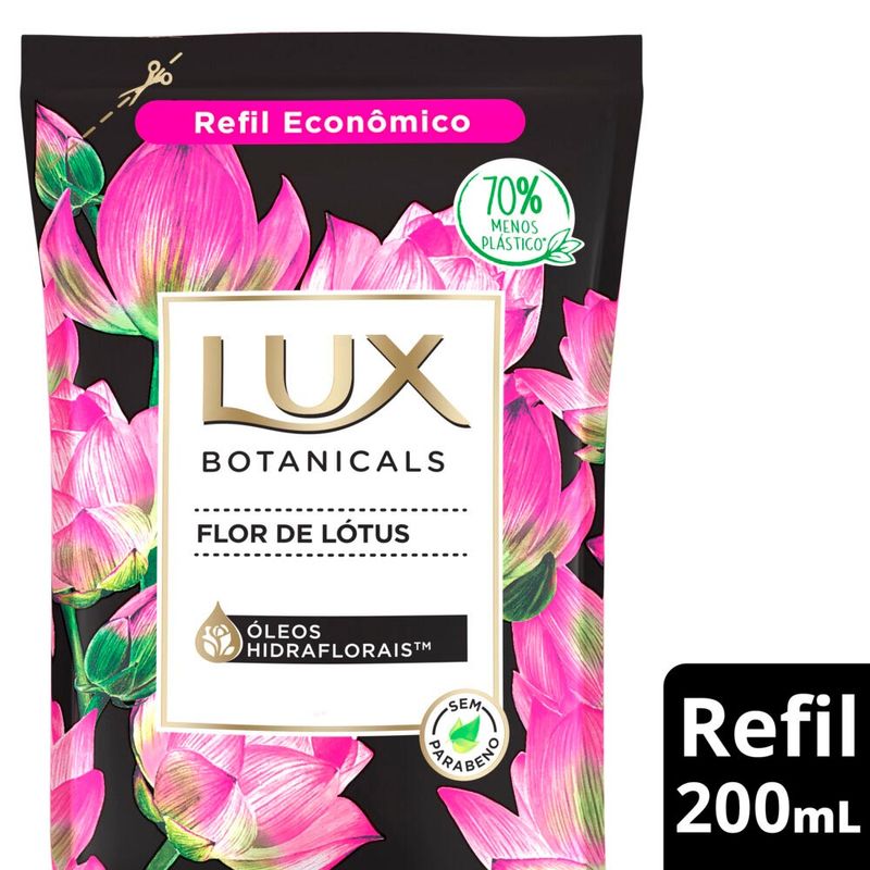 SABONETE LIQUIDO LUX BOTANICALS FLOR DE LOTUS REFIL 200ML