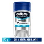 DESODORANTE GILLETTE STICK CLEAR GEL COOL WAVE 45G