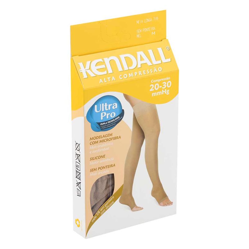 MEIA 7/8 KENDALL ALTA COMPRESSAO SEM PONTEIRA M MEL