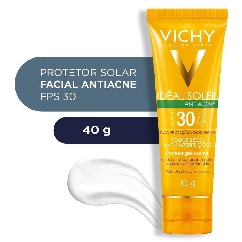 VICHY IDEAL SOLEIL PROTETOR SOLAR TOQUE SECO ANTIACNE FPS30