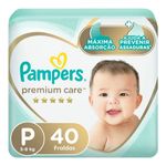 FRALDA PAMPERS PREMIUM CARE P 40UN