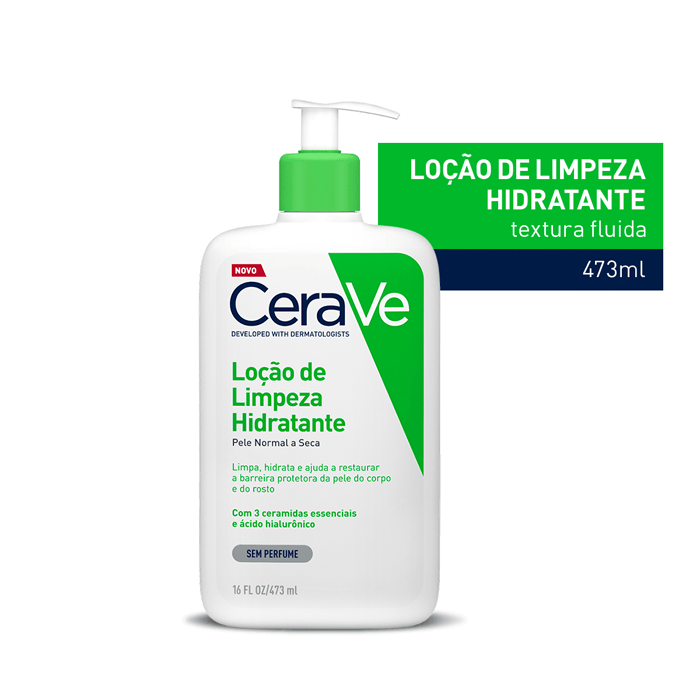CERAVE LOÇAO DE LIMPEZA HIDRA ROSTO/CORPO NORMAL/SECO 473ML