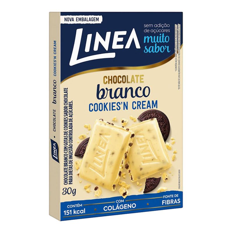 LINEA CHOCOLATE BRANCO COM COLAGENO COOKIES CREAM ZERO -269