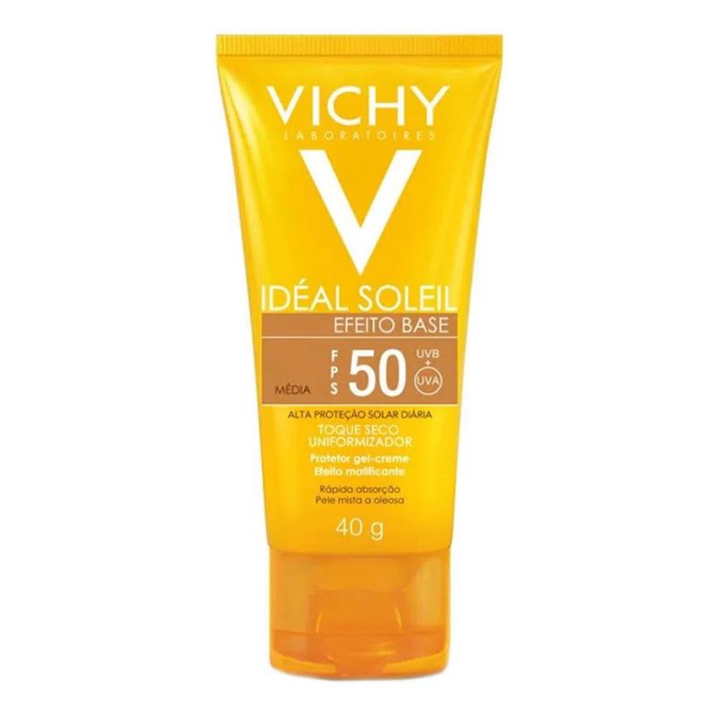 VICHY IDEAL SOLEIL PROTETOR SOLAR EFEITO BASE COR MEDIA GEL