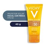 VICHY IDEAL SOLEIL PROTETOR SOLAR EFEITO BASE COR MEDIA GEL