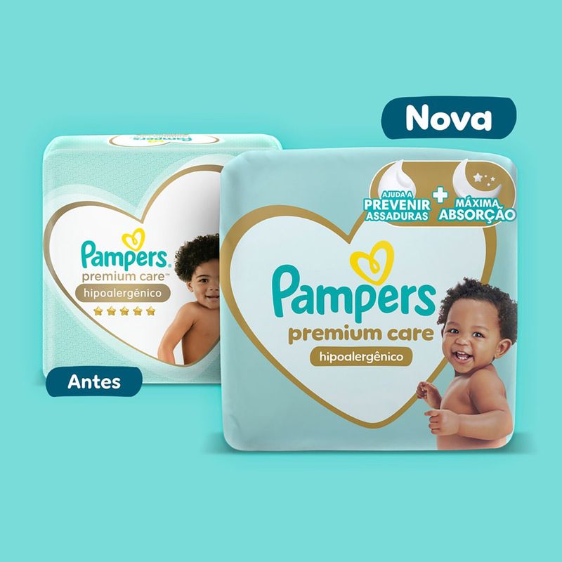 FRALDA PAMPERS PREMIUM CARE M 34UN