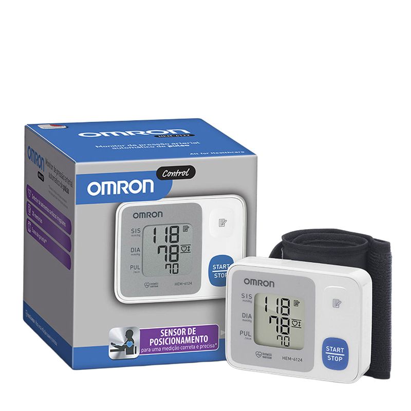 MONITOR DE PRESSAO ARTERIAL DE PULSO AUTOMATICO HEM6124 OMRO
