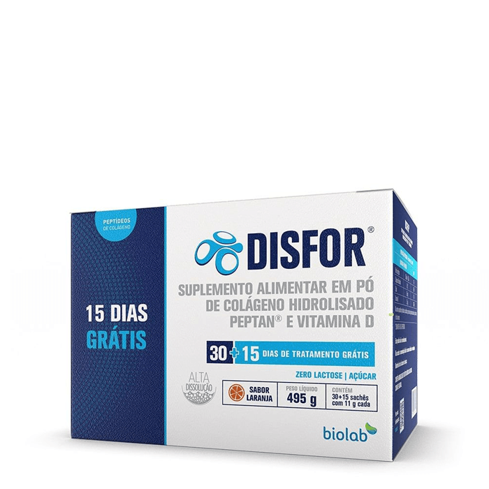 DISFOR PEPTAN SABOR LARANJA 45SACHES 11G