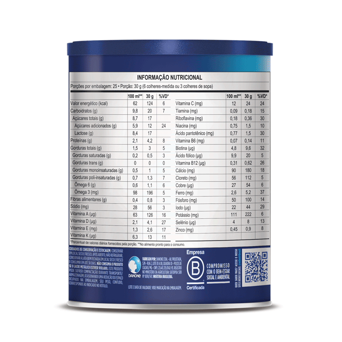 MILNUTRI VITAMINA DE FRUTAS SABOR BANANA E MAÇA 760G