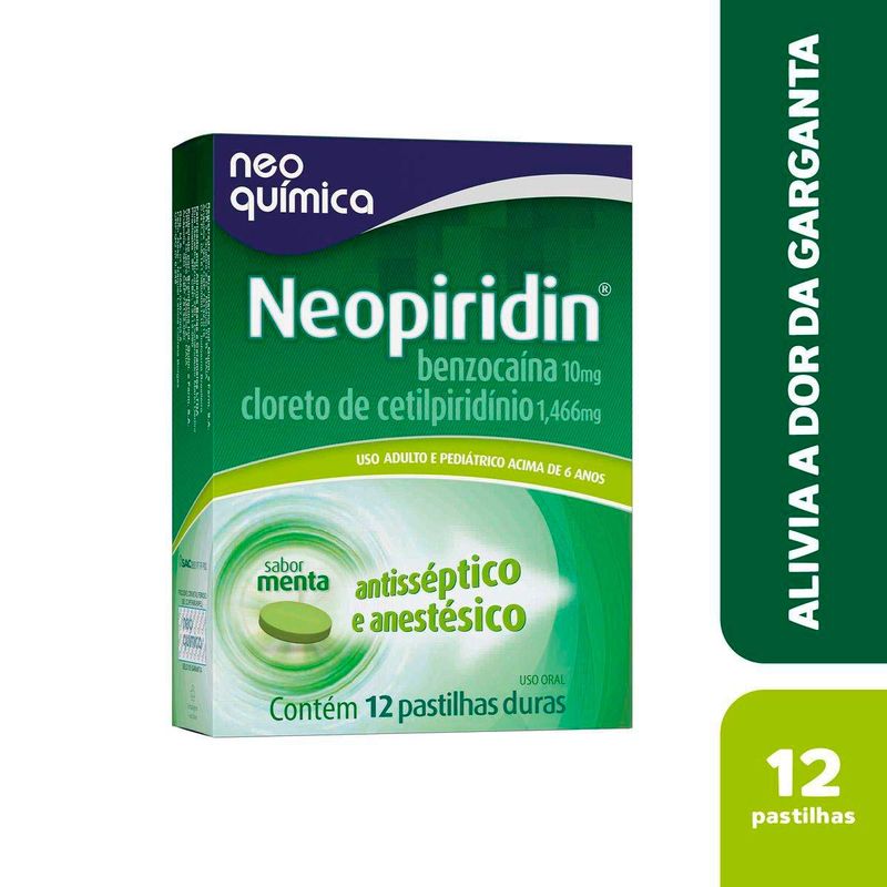 NEOPIRIDIN MENTA 12PASTILHAS